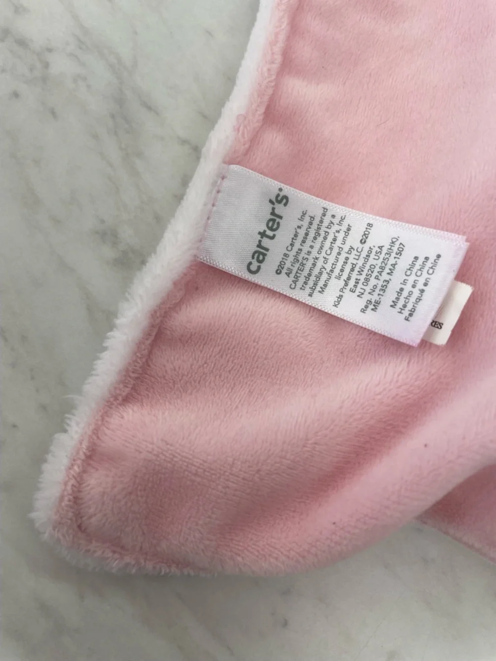 Carter's Pink Unicorn Plush handheld Lovie